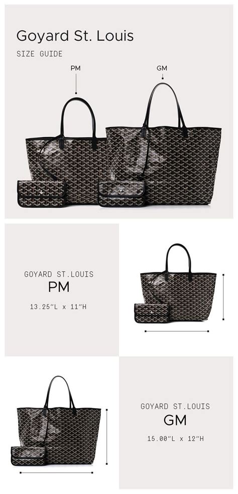 goyard st louis size cm|Goyard st louis gm size.